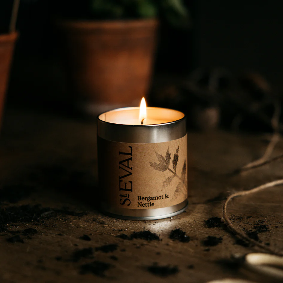 St Eval Bergamot & Nettle Scented Tin Candle - Image 3