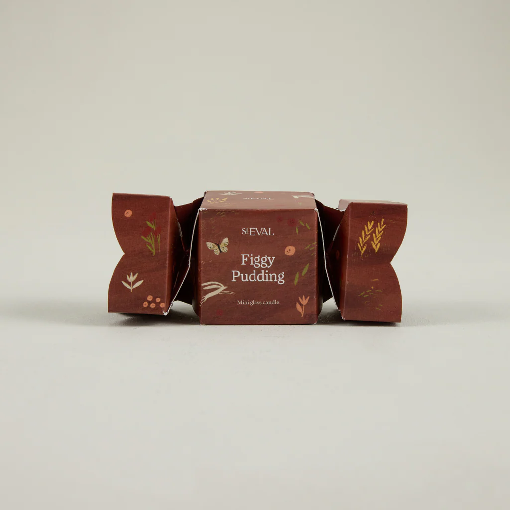 St Eval Figgy Pudding, Christmas Cracker Candle - Image 3